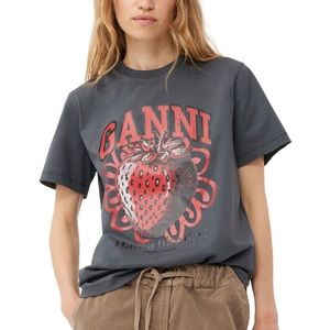Ganni Relaxed Strawberry T-Shirt